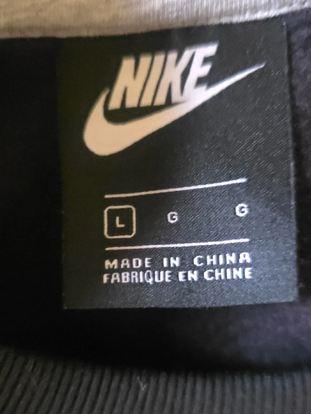 Nike Black Crewneck Sweatshirt with White Swoosh